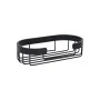 BATHROOM SHELVES STANCE WITH DOUBLE SIDED STICKER 25x13x6.5cm BLACK