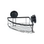 BATHROOM CORNER SHELVES WITH SUCTION CUP BLACK