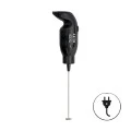 HANDHELD DRINK MIXER BLACK PLUS ELECTRIC  PLASTIC 25w WITH STAINLESS STEEL STIRRER