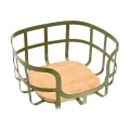 FRUIT BOWL BAMBOO ESSENTIALS METALLIC 24x24x12.7cm OLIVE
