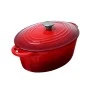 CASSEROLE DISH IRON CAST IRON 30cm WITH ENAMEL COATING RED