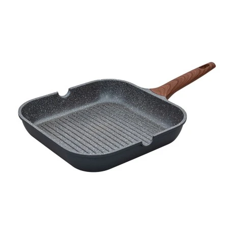 GRILL PAN STONE NON-STICK CAST ALUMINUM 28cm