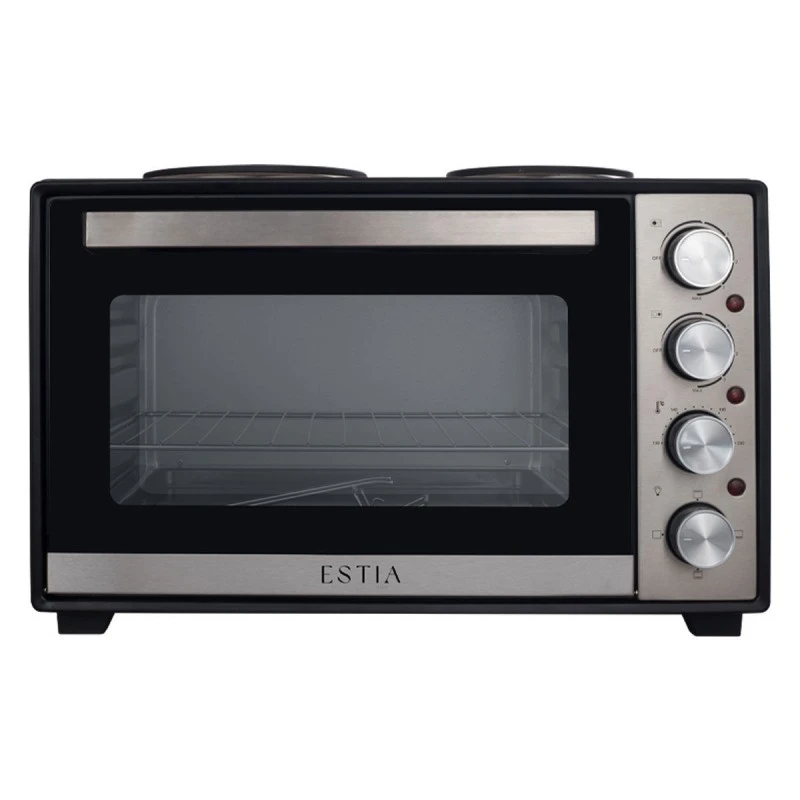 ESTIA ΗΛΕΚΤΡΙΚΟ ΦΟΥΡΝΑΚΙ MULTICOOK COMPACT 3600w 38lt ΜΕ 2 ΕΣΤΙΕΣ ΚΑΙ ΑΝΤΙΚΟΛΛΗΤΙΚΟ ΕΣΩΤΕΡΙΚΟ