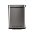 KITCHEN TRASH CAN FLATOP SOFT CLOSE 50lt MATTE INOX