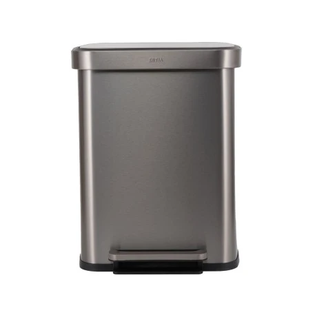 KITCHEN TRASH CAN FLATOP SOFT CLOSE 50lt MATTE INOX