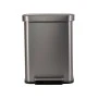 KITCHEN TRASH CAN FLATOP SOFT CLOSE 50lt MATTE INOX