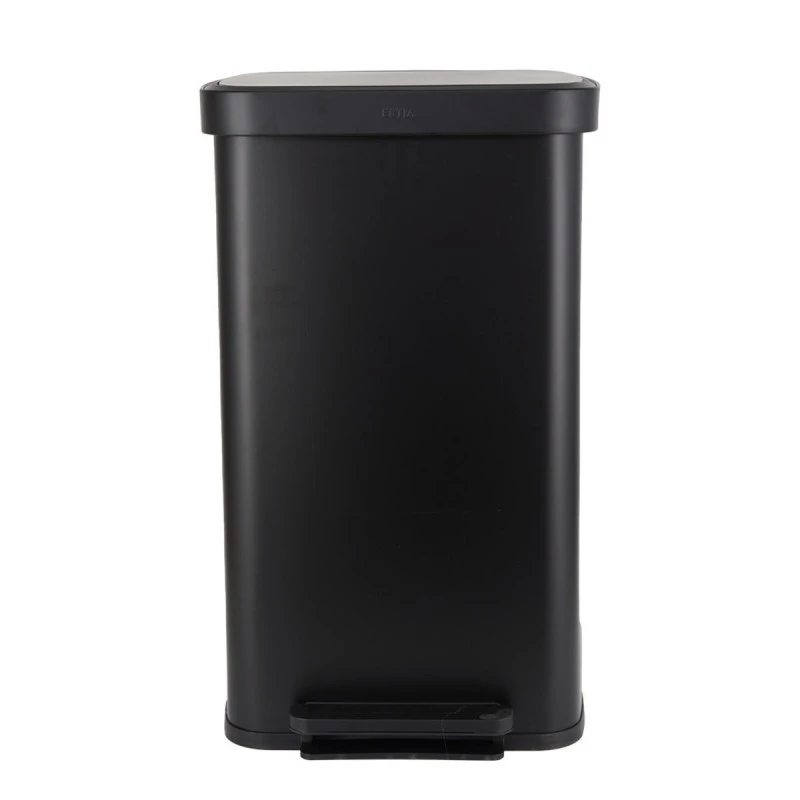 KITCHEN TRASH CAN FLATOP SOFT CLOSE 70lt MATTE BLACK