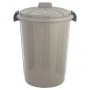 KITCHEN TRASH CAN OUTBIN OUTDOOR PLASTIC WITH LID 60lt GREY