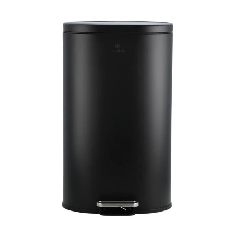 KITHCEN TRASH CAN OVOID SOFT CLOSE 30LT BLACK