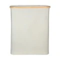LAUNDRY BASKET BAMBOO ESSENTIALS 144lt WITH 2 MESH BAGS GREY