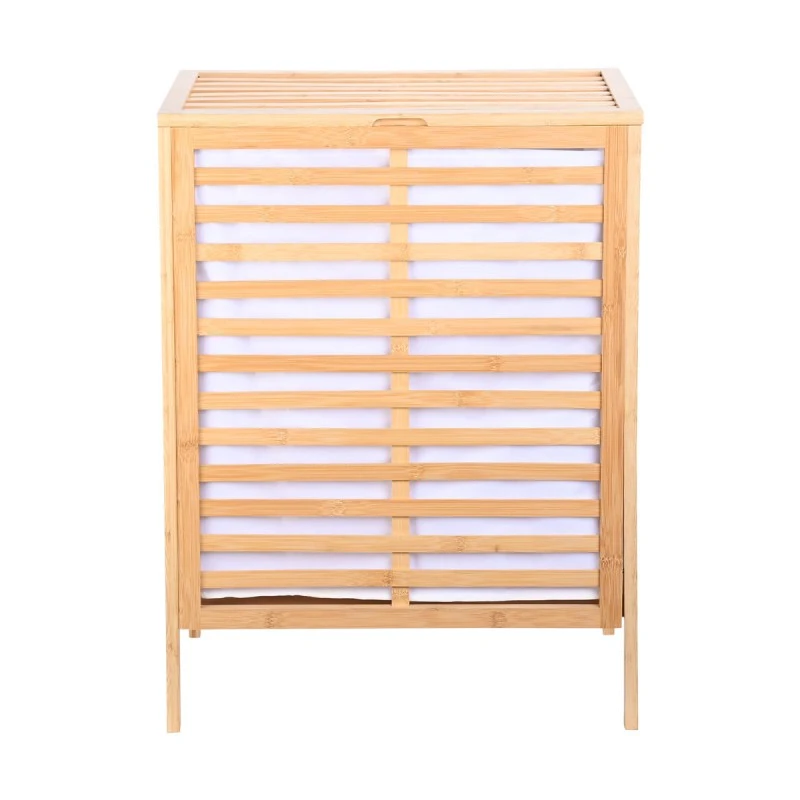 LAUNDRY BASKET BAMBOO ESSENTIALS 60lt  DOUBLE