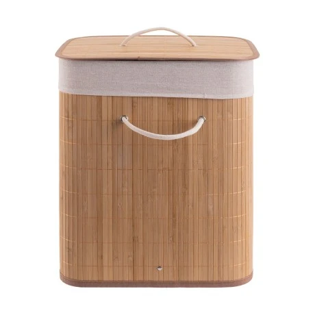 LAUNDRY BASKET BAMBOO ESSENTIALS FOLDABLE RECTANGULAR 60lt