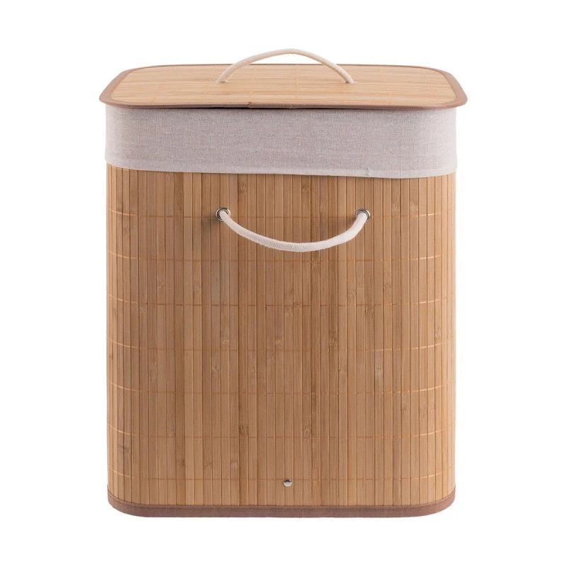 LAUNDRY BASKET BAMBOO ESSENTIALS FOLDABLE RECTANGULAR 60lt