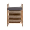 LAUNDRY BASKET BAMBOO ESSENTIALS 40x35x60.5cm WITH POLYESTER BAG