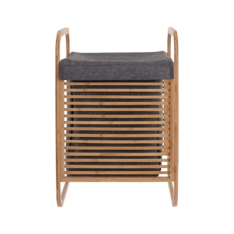 LAUNDRY BASKET BAMBOO ESSENTIALS 40x35x60.5cm WITH POLYESTER BAG