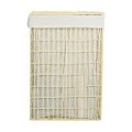 LAUDRY BASKET NEST 37x22x55cm WITH 2 COMPARTENTS BEIGE