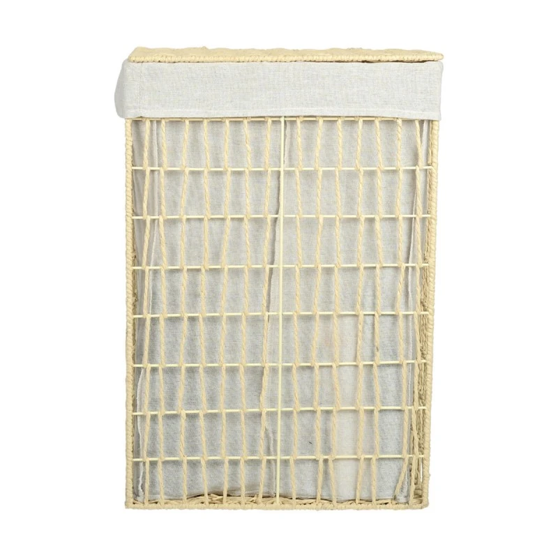 LAUDRY BASKET NEST 37x22x55cm WITH 2 COMPARTENTS BEIGE