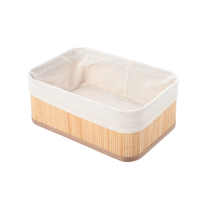 STORAGE &amp; ORGANIZER BOX BAMBOO ESSENTIALS 30x20cm WITH CLOTHING