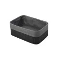 STORAGE &amp; ORGANIZER BOX BAMBOO ESSENTIALS 30x25cm WITH CLOTHING BLACK