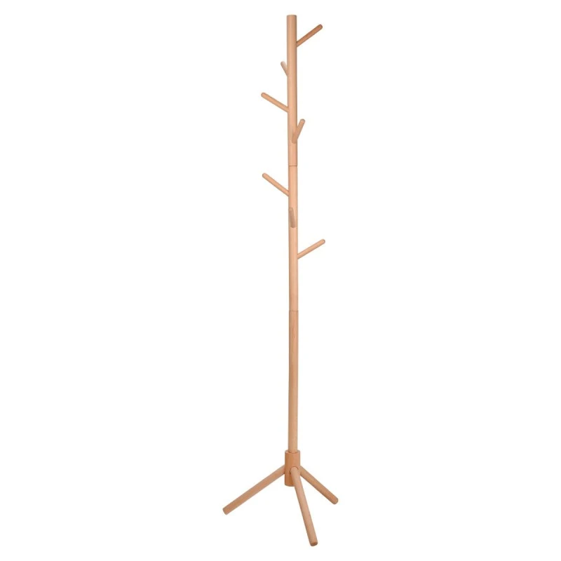COAT RACK 8 HOOKS WOODEN
