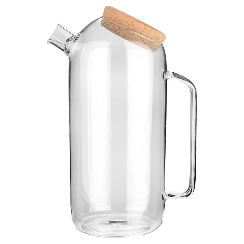 GLASS JUG 1800ml WITH CORK LID