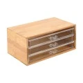 JEWELRY BOX BAMBOO ESSENTIALS 24.5x11x14cm WITH 3 DRAWERS