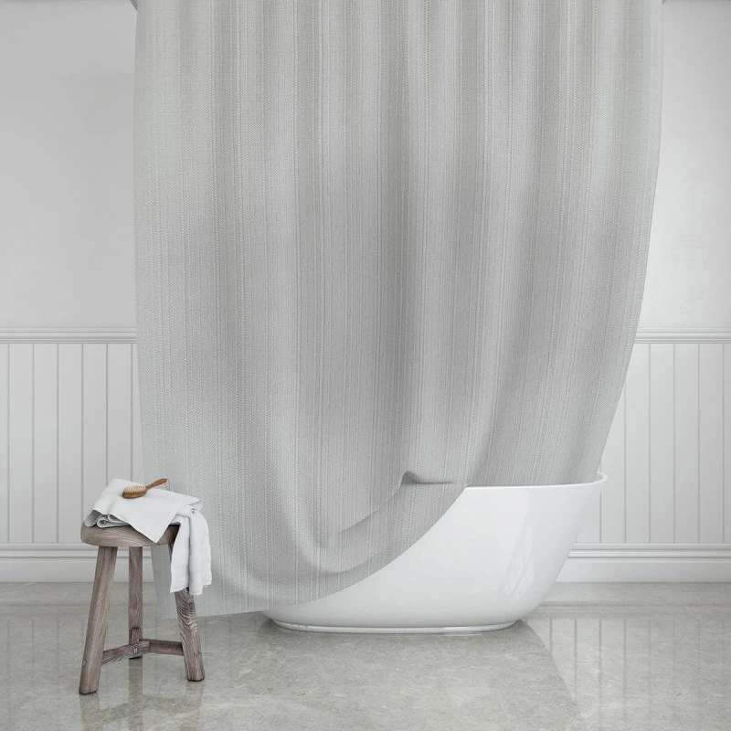 BATHROOM CURTAIN WATER RESISTANT ETHEREA POLYESTER 180x200cm MIST
