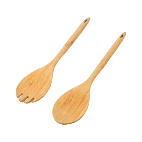 SPOON &amp; FORK BAMBOO SET OF 2 PCS.