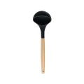 SOUP LADLE BAMBOO ESSENTIALS SILICONE BLACK