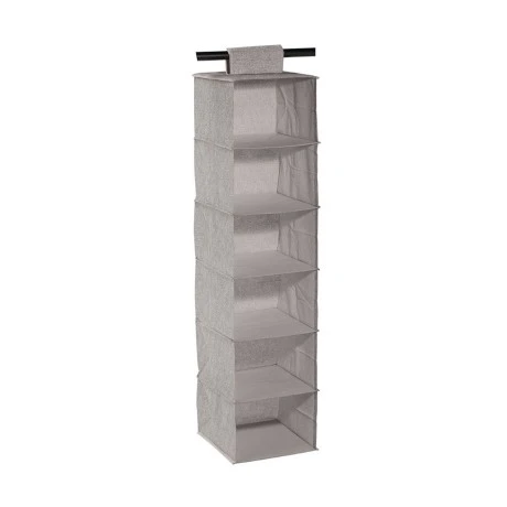 HANGING CLOTHES ORGANIZATION CASE NON WOVEN FABRIC 30X120CM 6 COMPARTMENTS