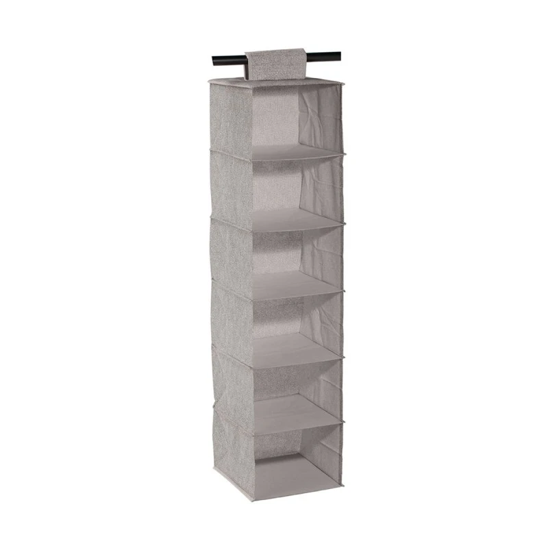 HANGING CLOTHES ORGANIZATION CASE NON WOVEN FABRIC 30X120CM 6 COMPARTMENTS