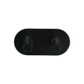 WALL MOUNTED HOOK WITH ROUND BASE 2-TIER BLACK