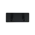 WALL MOUNTED HOOK WITH SQUARE BASE 2-TIER BLACK