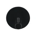 WALL MOUNTED HOOK WITH ROUND BASE BLACK