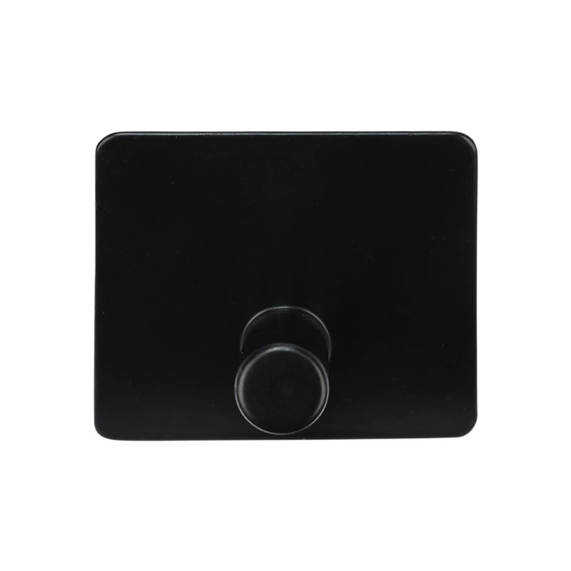 WALL MOUNTED HOOK WITH SQUARE BASE BLACK