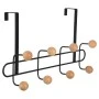 DOOR HANGER METALLIC 41x7.5x23cm 8 HOOKS BLACK