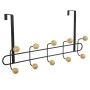 DOOR HANGER METALLIC 52x7.5x23cm 10 HOOKS BLACK