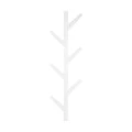 WALL HANGER BAMBOO VERTICAL 84x26x6.8cm 6 HOOKS WHITE