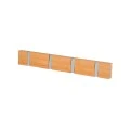 WALL HANGER WOODEN 40x5.5x1.8cm WITH 4 FOLDABLE HOOKS