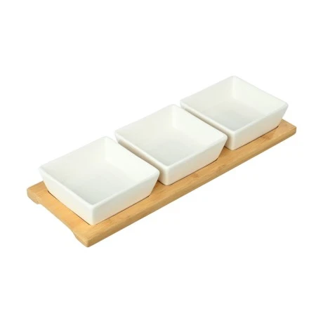 BOWLS BAMBOO ESSENTIALS WITH BAMBOO BASE SET 3 PCS.