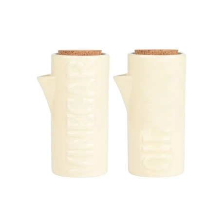 OIL &amp; VINEGAR BOTTLE ALLURE STONEWARE IVORY