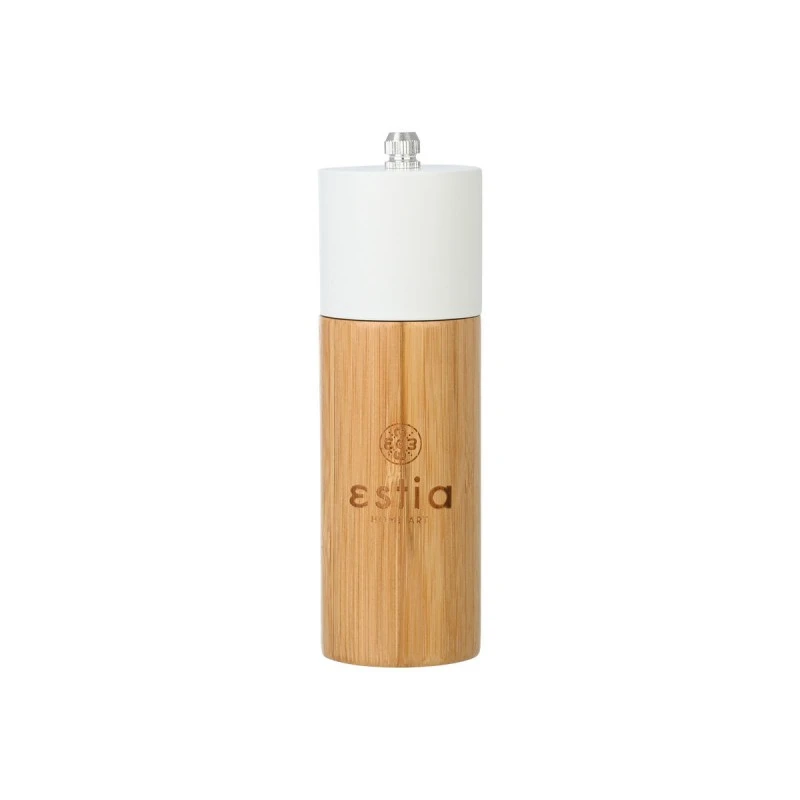 SALT/PEPPER MILL BAMBOO ESSENTIALS 5x16cm WHITE