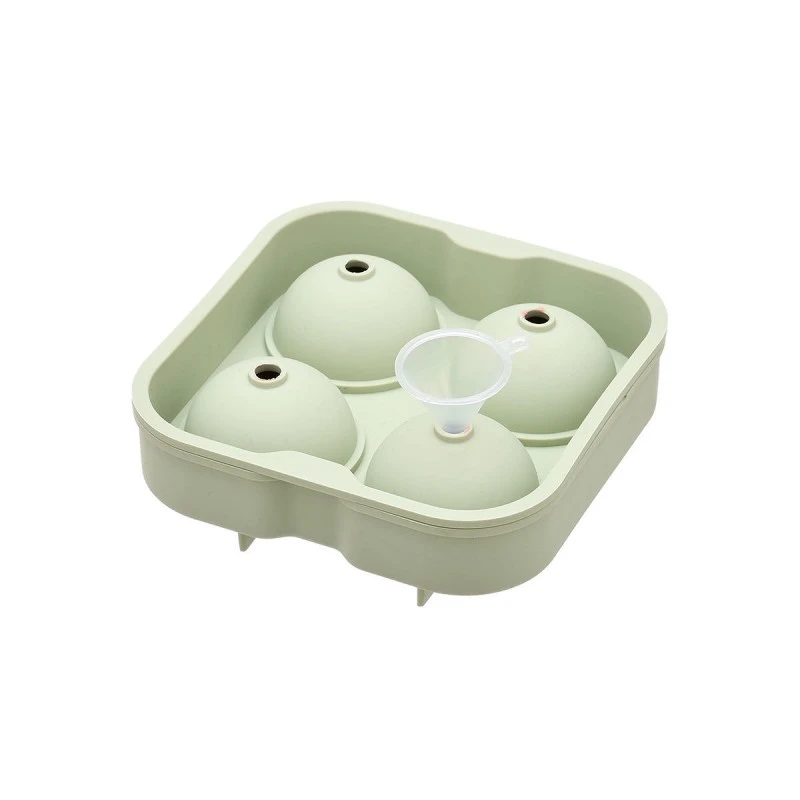ICE-CUBE TRAY SILICONE 4 CASES ROUND MINT