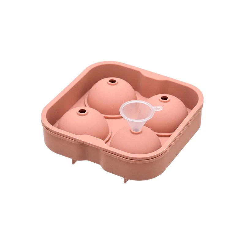 ICE-CUBE TRAY SILICONE 4 CASES ROUND ROTTEN APPLE