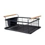 DISH RACK BAMBOO ESSENTIALS METALLIC WITH HANDLES 44x32x20cm BLACK