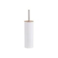 TOILET BRUSH BAMBOO ESSENTIALS METALLIC WHITE