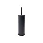 TOILET BRUSH CLASSIC METALLIC WITH PLASTIC CONTAINER 23cm MATTE GREY