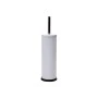TOILET BRUSH CLASSIC METALLIC WITH PLASTIC CONTAINER 23cm MATTE WHITE