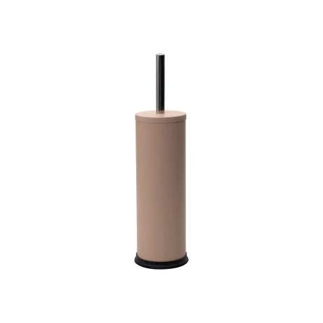 TOILET BRUSH CLASSIC METALLIC WITH PLASTIC CONTAINER 23cm MATTE IVORY