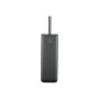 TOILET BRUSH CUBIC METALLIC WITH PLASTIC CONTAINER 25cm GREY